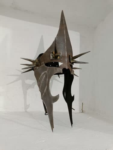 ALFA NAUTICAL Hexenkönig Nazgul Helm für Cosplay und Halloween, Mittelalter Rüstung Stahl Krieger Battle Ready Helm