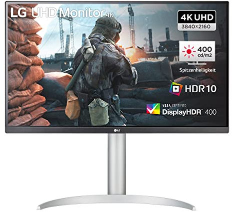 LG Electronics 27UP650P-W 4K UHD 27 (68 cm), 3840 x 2160, 16:9, VESA DisplayHDR™ 400, AMD FreeSync™, IPS with DCI-P3 95%, HDR10, 5ms GtG - White