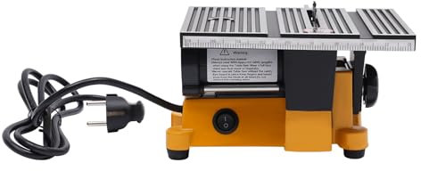Mini Table Saw Cutting,Electric Table Saw with Three 4 Diameter Saw Blades,Cutting Tool Small Cutting Machine (4500RPM, 190x142x116mm),for Non-Metallic Materials and Non-Ferrous Materials Cutting