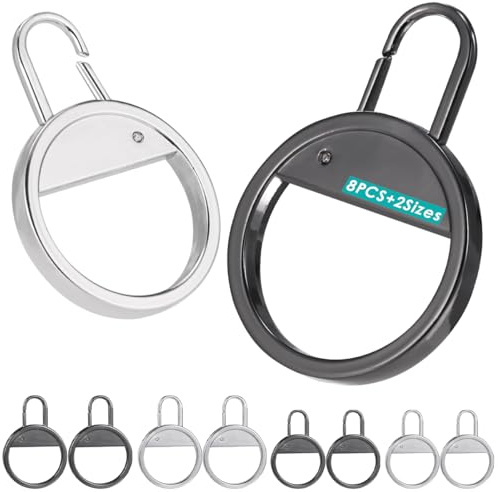 Cerniera di ricambio per cerniera, a cerchio, per riparare giacche, scarpe, borse (nero/argento)