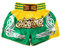 MUAY NATION Muay Thai Shorts für Männer Frauen Slim Cut MMA Boxshorts Training Kickbox-Kleidung Kampfsport-Shorts (DE/NL/SE/PL, Alphanumerisch, L, Regular, Regular, PRM Gelb/Grün)