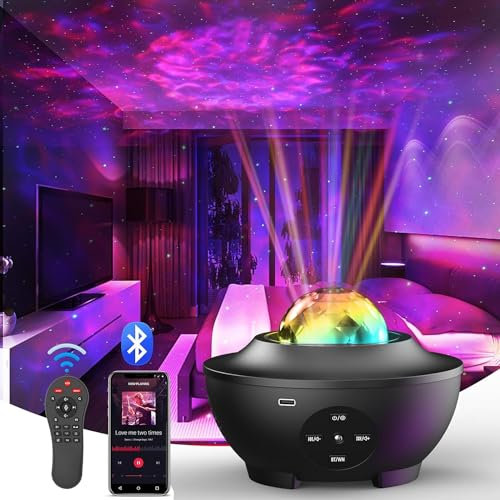 Star Projector, Galaxy Light Projector, Bluetooth-Lautsprecher, mehrere Farben dynamische Projektionen Nachtlicht Projektor für Kinder Erwachsene, Galaxy Lichter für Schlafzimmer Dekoration Ästhetik