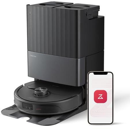 roborock Qrevo Master Robot Vacuum Cleaner with Mop, 10000Pa, Reactive AI Obstacle Avoidance, 60°C Hot Water Mop Washing&45°C Auto Drying, FlexiArm Design, Lift Mop, All-in-One-Dock (Black)