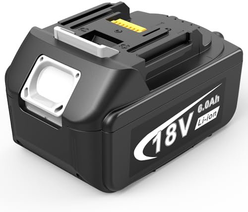 Djsanu - Replacement Battery for Makita BL1860 6000mAh 18V Lithium-Ion Replacement Battery with LED Indicator Compatible with Makita BL1850 BL1840 BL1830 18V