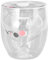 Doppelwandiger Hasenbecher aus Glas, 300 ml, für Milch, Kaffee, Tee, mikrowellen- und spülmaschinenfest (transparenter Tank)