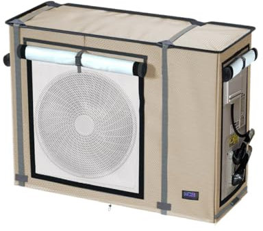 NGB Mini-Split-Abdeckung, 74 x 30 x 55 cm, Klimaanlagen-Abdeckung für kondensierende HVAC-Außengeräte, wasserdicht, winddicht, schneefest, für alle Jahreszeiten, Khaki.