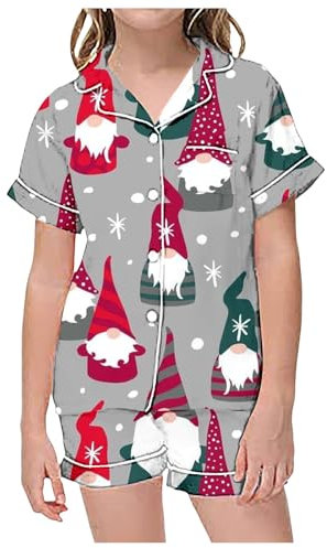 Schlafanzug für Mädchen - Kinder Schlafanzug Kurz Cartoon Bio-Baumwoll/Seiden Print Pyjamas Kinder Niedliche Drucken Pyjamas Kurz Pyjama Set Baby Girl Mädchen Pyjamaset Sommer Schlafanzug Mädchen