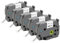 5x Kompatibel für Brother P-Touch Bänder 18mm TZe-241 TZ-241 Ub-241 Etikettenband für P-Touch Brother Beschriftungsgerät PT-D400 H300 E300 D600 E550W P700 P750W P710BT, Schwarz auf Weiß Schriftbänder