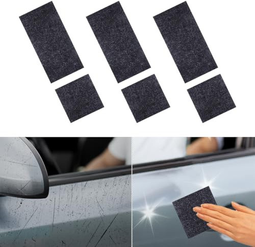 LKJAUOZ 6 Stück Nano Sparkle Tuch, Auto-Kratzer-Entferner, Magic Nano Sparkle Tuch, für Reparatur, Schwarz, Autopflege, Reinigungstuch