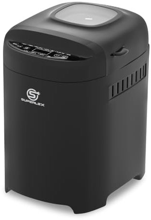 SUPERLEX Bread Maker with 11 Menus & 13H Timer - Bake 1.5lb/2lb Loaves, Auto Keep Warm & Power Cut Memory, LCD Display - Compact Bread Machine