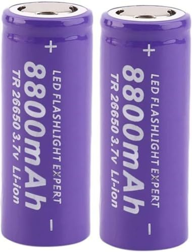 HUOYALU Batterie Haute Performance 3.7 V 8800mAh Pack de Batterie, pour sonnettes, phares, Lampes de Poche Électronique de Batterie Rechargeable