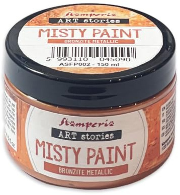 Stamperia - Misty Paint for Crafts, Ideal for Stencilling and Mixed Media Projects, Water Based, Adds a Special Touch to Any Creation (150ml) (Metallic, Bronzite)