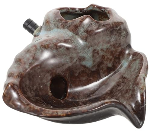 MAGICLULU Fontaine Cascade Céramique pour Jardin Cruche Extérieure avec Eau Qui Coule Décoration De Bureau Et Aquarium