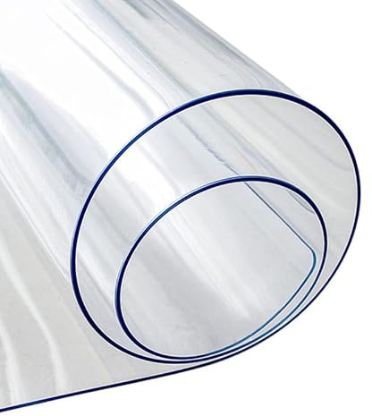 Zorplex Schreibtischunterlage Transparent 80x40 cm, Durchsichtige PVC-Schreibunterlage 1,5 mm Dick, Wasserdichte Tischunterlage mit Abgerundeten Ecken für Büro, Zuhause und Schule (T 80x40cm)