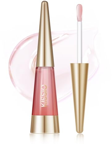 KISSIO Lip Plumper,9 ml,Lipgloss mit Ingwer und Peptiden,Lip Plumper Extreme Volumen,Feuchtigkeitspflege,sofortige Lippenvergrößerung