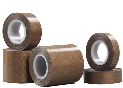 FBANULPEX Vakuumiergerät-Band, PTFE-Teflon-Glasgewebe-Dichtungsband, hochtemperaturbeständig, braun, 13–60 mm, 13er-Packung(3pcs25mm)
