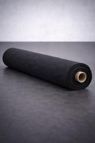 Wasserdichter Outdoorstoff Meterware – beschichteter Polyester Stoff (200 g/m²), UV-beständig, wetterfest & reißfest | Originales Outdoor Material für UNICOVR Abdeckungen (Schwarz)