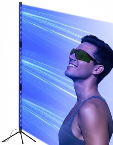 Jitesy solarium für zu hause,460nm&490nm Bräunungslampe Für gleichmäßige Bräunung von Gesicht und Körper,5 Helligkeits-Stufen,Abnehmbaren Lampe Röhren