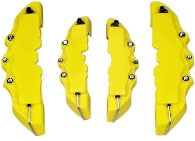 4Pcs / 2Pcs 3D ABS Car Brake Caliper cover disc shell Fit For Audi Bmw Mercedes Benz Volkswagen Peugeot Fiat Calliper Covers(4Pcs M and S Yellow)