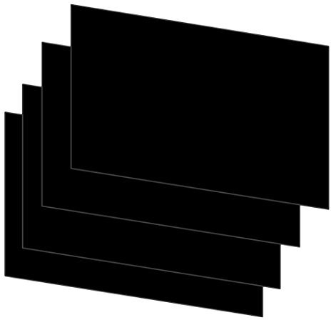 Casa di carta e carta formato A3, 160 g/mq, colore: nero (Confezione da 25 fogli)