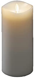 Konstsmide LED Duftkerze, weiß, flackernd, mit Lavendel-Duftpad, Ø 9 cm, Höhe: 18 cm, 6h Timer, 1 warm weiße Diode, batteriebetrieben, Innen, 2 x D 1.5V (exkl.) - 1861-100