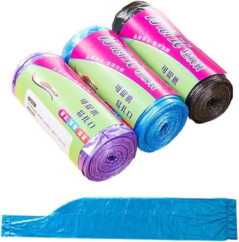 Medigy Handle Portable Trash Bags Garbage Bags Rubbish Bags Bin Bags for Bathroom Kitchen Living Room 10L Dustbin Multi Colors 200pcs/pack
