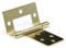 2X Brass,CRANKED,Flush Hinges 50mm Door Wood Furniture Cupboard Cabinet (2)