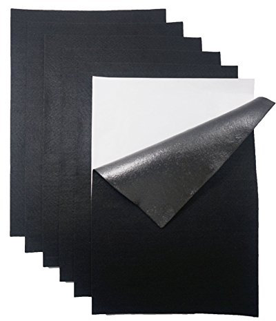 YXJD 10 Blatt Selbstklebend Filz Bastelfilz Weich Vliesstoff Filzgleiter für DIY Handwerk Projekte Patchwork 20cm x 30cm x 1mm (Schwarz)