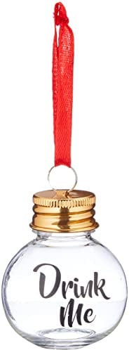 Gift Republic - 6 Christmas Boozeballs | 6 befüllbare Weihnachtskugeln | Christbaumkugeln Kunststoff | Weihnachtskugeln zum befüllen | Geschenk zu Weihnachten