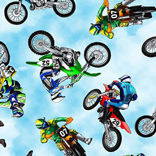 Timeless Treasures Mini-Motorrad-Stoff aus Baumwolle