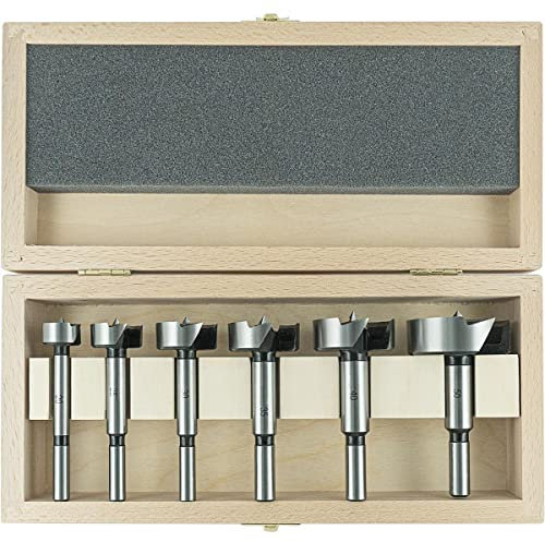 ENT 40306 6-teilig Forstnerbohrer Premium HSS Set geschmiedet, Durchmesser (D) 20-25-30-35-40-50 mm, S 8/10 mm