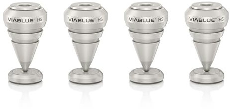 VIABLUE HS Spikes für Lautsprecher, Subwoofer und vibrierende Geräte * Silber *