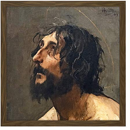 Artery8 Martin Henri Self Portrait As John Baptist Painting Square Wooden Framed Wall Art Print Picture 16X16 Inch