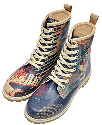 DOGO Damen Long Boots Modischer Stiefel, Multicoloured, 37 EU