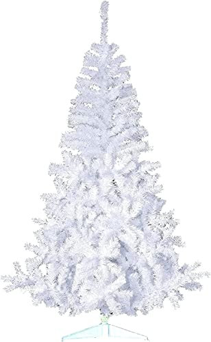 TIENDA EURASIA® Árbol de Navidad - Árboles de Navidad Artificiales - Soporte de Pie Metálico - Medidas 90-210 cm - Colores Verde y Blanco - Fácil Montaje - Embalaje en Caja (Blanco, 120CM)