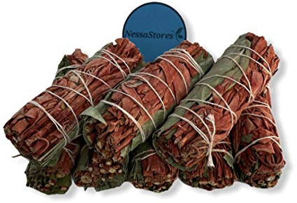 NESSASTORES - Encens sauge blanche + Sang de dragon + Eucalyptus Smudge 10,2 cm #JC-187 (13 pièces)