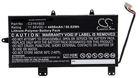 vhbw batteria compatibile con Asus ZenBook Pro 14 UX480 laptop, notebook (4400mAh, 11.55V, Li-Poly)