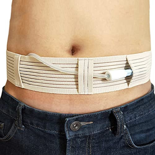 HHSB Atmungsaktiver Peritonealer Dialysegürtel, PD Katheter Gürtel Bauch Dialysehalter, Für Männliche Und Weibliche Colostomie Bauchstütze (Beige) 0821 (Size : S)