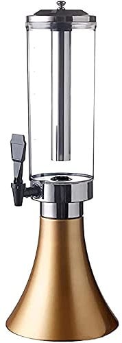 Tour à bière, Distributeur de bière, Distributeur de Boissons 3L, avec Tube de Glace Amovible en Acier Inoxydable et lumières LED, Facile à Nettoyer, pour Bar à Domicile, Buffet, Restaurant,B