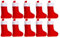 Dantazz 10PC Weihnachtsstrumpf Bestecktasche Nikolaussocken Besteckbeutel Weihnachten Besteck Abdeckung Weihnachtssocken Besteckhalter Weihnachtsdeko Weihnachten Tischdekoration (Rot, 11x7cm)