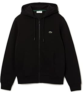 Lacoste Herren Long Sleeve Solid Pop Over Fleece Hoodie Kapuzenpullover (1er Pack)