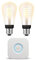 Philips Hue 2 Packs ST64 Ampoule connectée E27 + 1 Pack Bridge