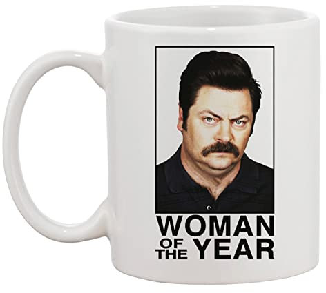 Ron Swanson Women Of The Year Weiße Tasse Kaffee Tee Männer Frauen Keramik Coffee Tea Mug Cup