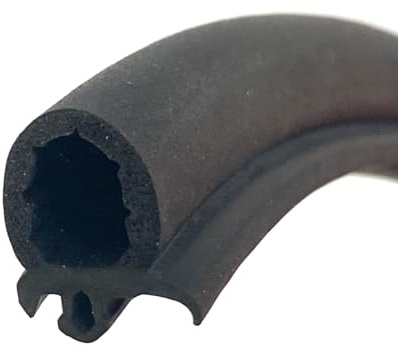 Seals Direct Caravan Motorhome Door Black Rubber Seal With Bulb - 5 Metre Length (CS3899)