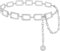 HIQUACC Women's Metal Waist Chain Chunky Body Jewelry Belly Link Belt (Square-Silver-L)