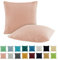 SHC by BaSaTex 2er Pack Jersey Kissenbezüge Kissenhüllen | Kopfkissenbezug aus 100% Baumwolle | 50x50 cm Dekokissen Bezug | Farbe Altrosa Rosa