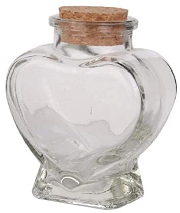 Kleine Glasflaschen Kleine Gläser Kleine Flaschen Kleine Flaschen Mit Deckel Mini-glasflasche in Herzform Durchsichtige Vorratsgläser Flaschenbehälter Fläschchen Wunschflasche Mit Korken