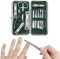H&S Kit Manucure Pedicure - Set de Soin des Ongles en Acier Inoxydable avec 14 Accessoires - Coupe Ongle Pousse Cuticules et Pinces avec Trousse de Voyage pour Homme Femme - Vert
