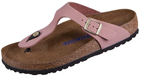 BIRKENSTOCK Infradito unisex adulti Giza, Rosso rosa d'epoca, 35 EU