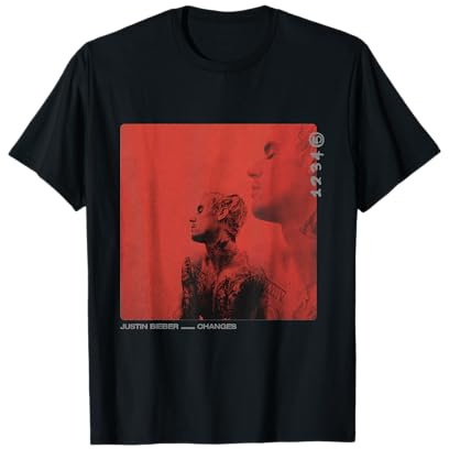Justin Bieber Rotes Cover T-Shirt